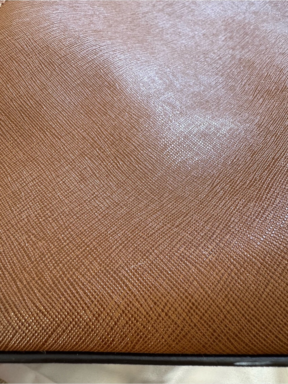 Michael Kors Caramel Brown Saffiano Tote with Gold Hardware, Authentic - Picture 10 of 12